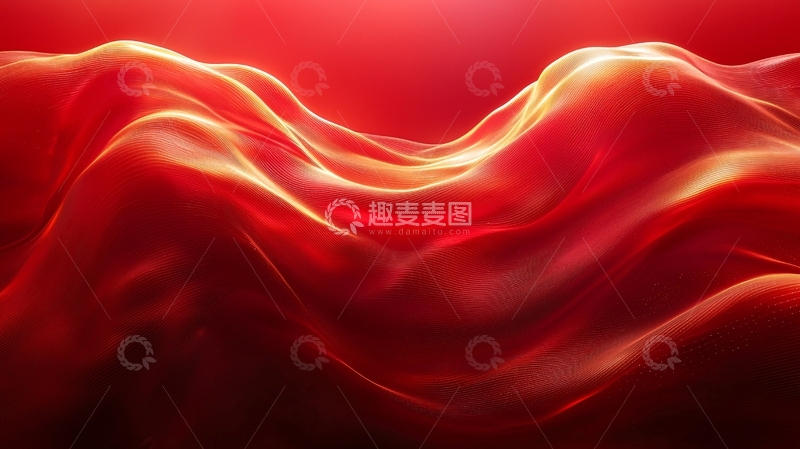 高清大图下载【趣麦麦图】红色丝绸质感