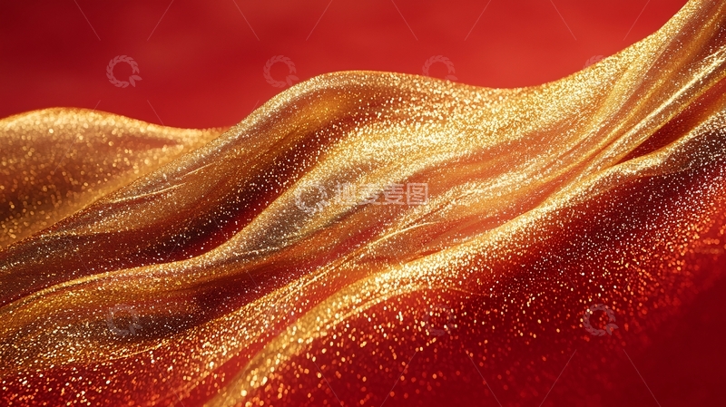 高清大图下载【趣麦麦图】金色丝绸质感