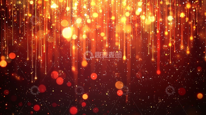 高清大图下载【趣麦麦图】金色光点雨