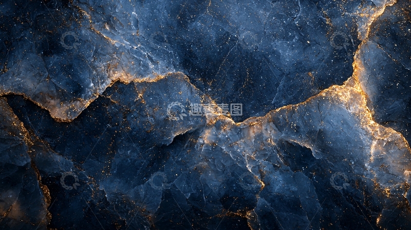 高清大图下载【趣麦麦图】深蓝金色岩石纹理