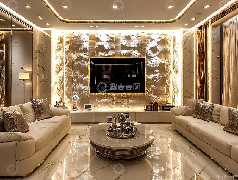 高清大图下载【趣麦麦图】豪华客厅