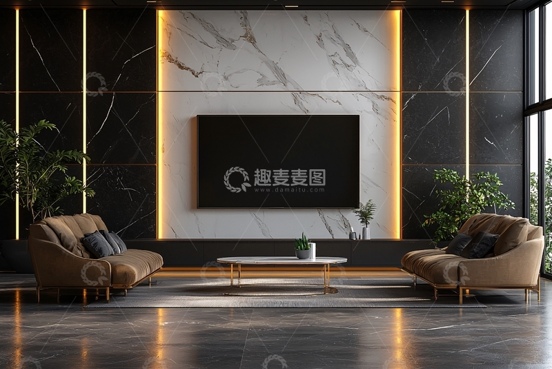 高清大图下载【趣麦麦图】现代简约客厅