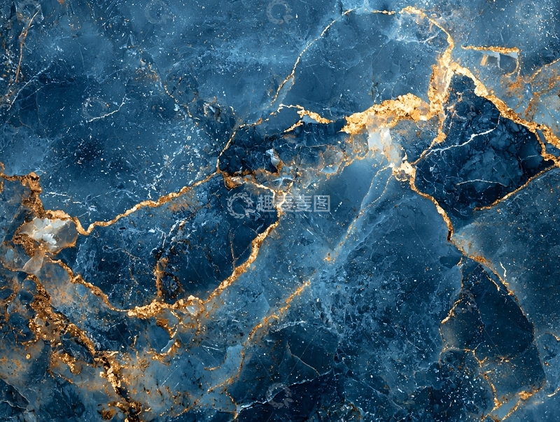 高清大图下载【趣麦麦图】深蓝金线大理石纹理