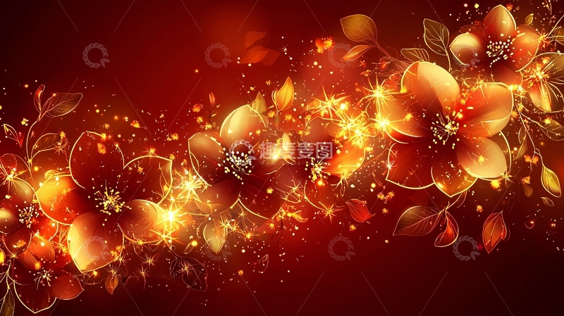 高清大图下载【趣麦麦图】金色花朵