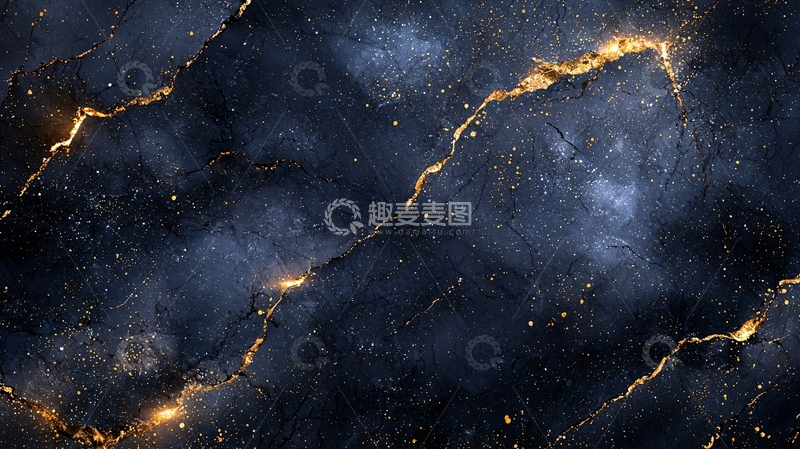 高清大图下载【趣麦麦图】深蓝金线纹理大理石
