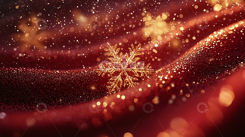 高清大图下载【趣麦麦图】金色雪花