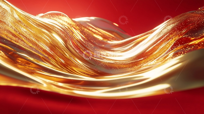 高清大图下载【趣麦麦图】金色液体流动