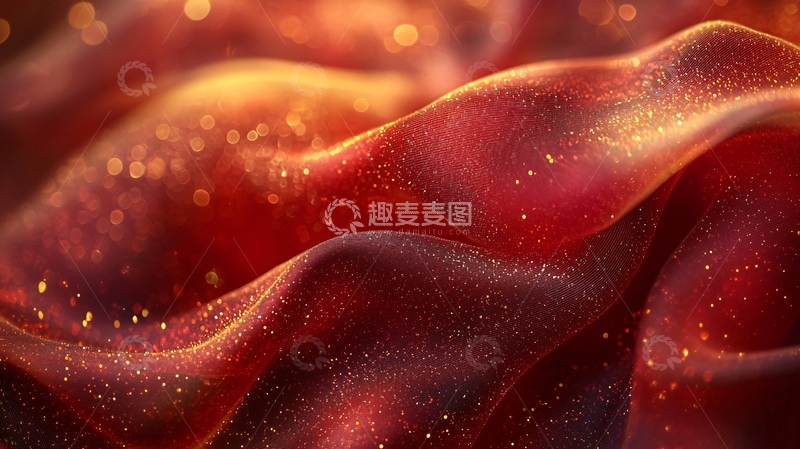高清大图下载【趣麦麦图】红色丝绸质感