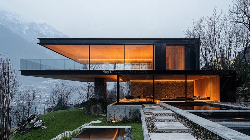 高清大图下载【趣麦麦图】现代简约别墅43