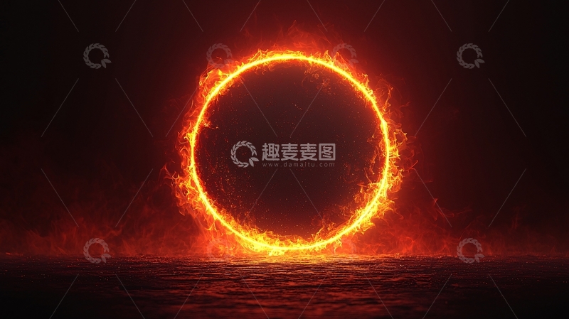 高清大图下载【趣麦麦图】火焰圆环