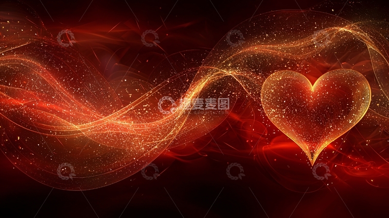 高清大图下载【趣麦麦图】红色火焰心形