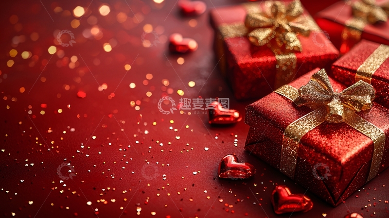 高清大图下载【趣麦麦图】红色礼盒