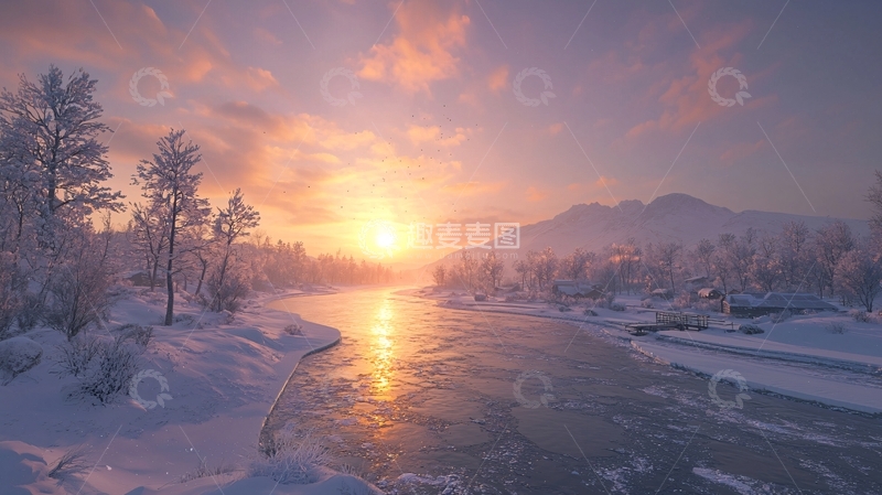 高清大图下载【趣麦麦图】冬日雪景