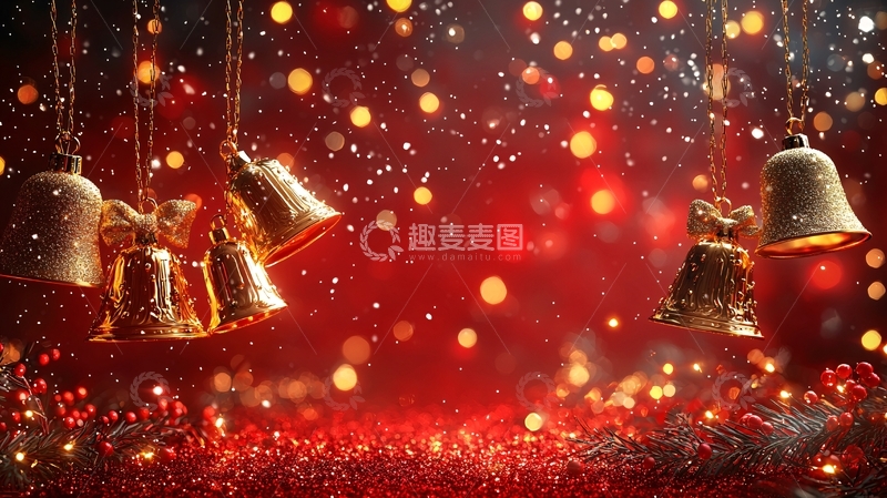 高清大图下载【趣麦麦图】圣诞节铃铛