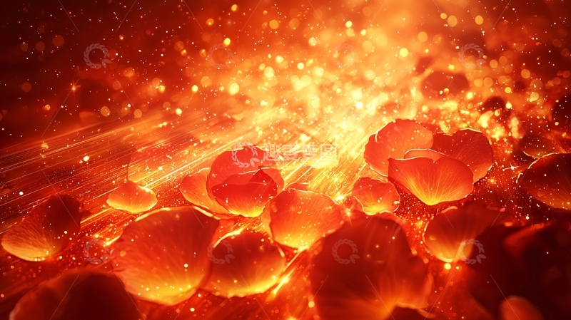 高清大图下载【趣麦麦图】火光中的红色花朵