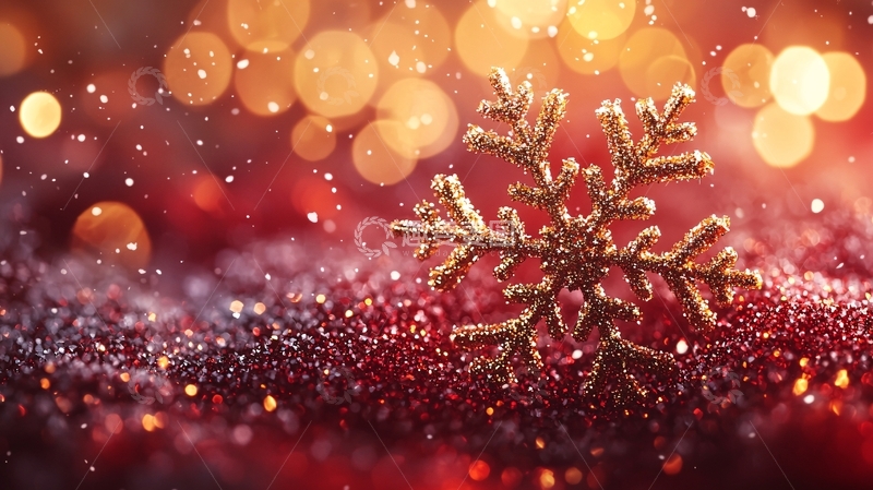 高清大图下载【趣麦麦图】金色雪花