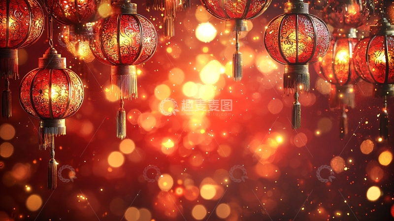 高清大图下载【趣麦麦图】红灯笼背景