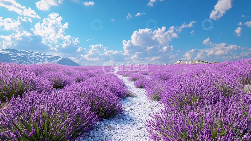 高清大图下载【趣麦麦图】薰衣草田园风光