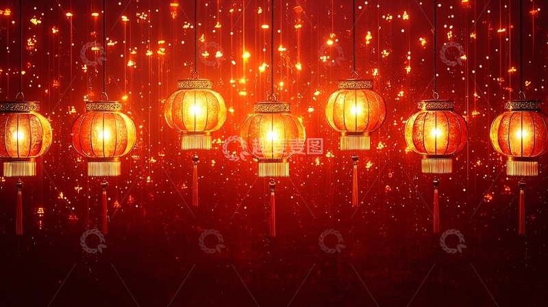 高清大图下载【趣麦麦图】红灯笼背景