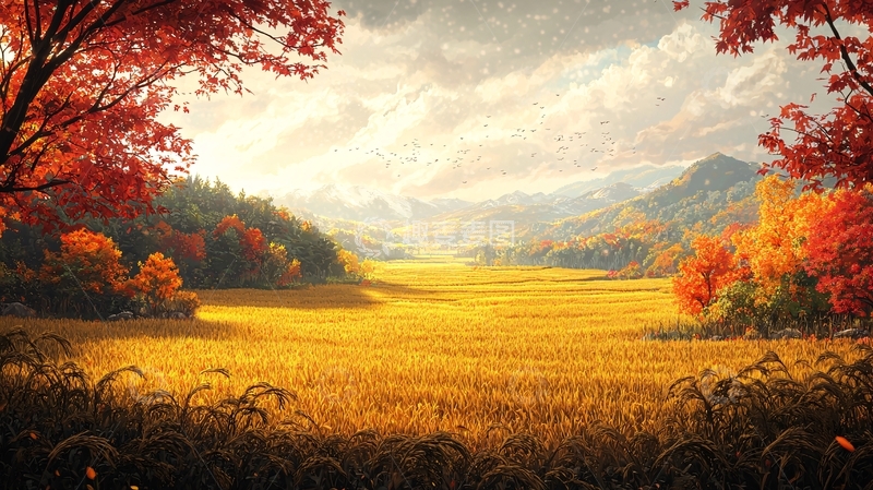 高清大图下载【趣麦麦图】秋日田园风光52