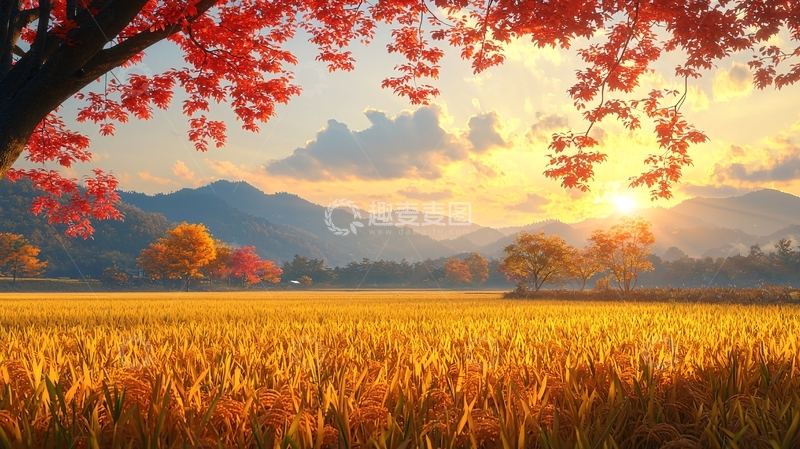 高清大图下载【趣麦麦图】秋日田园风光53