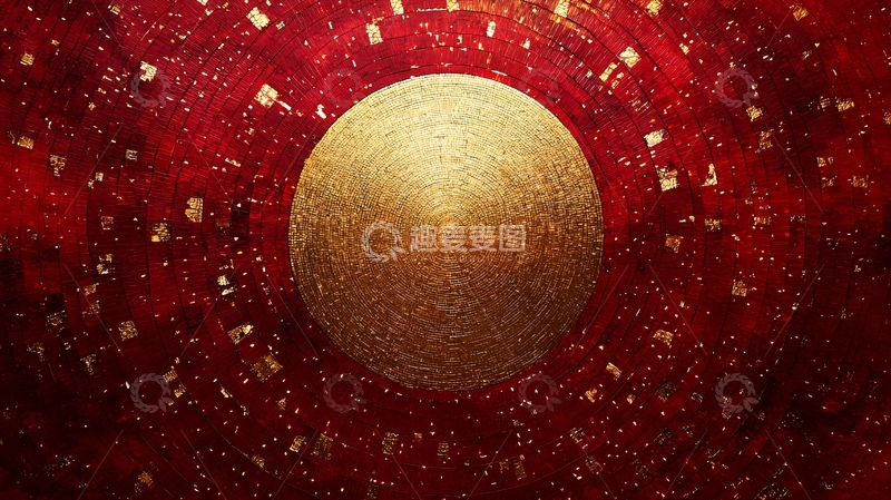 高清大图下载【趣麦麦图】红金色星球