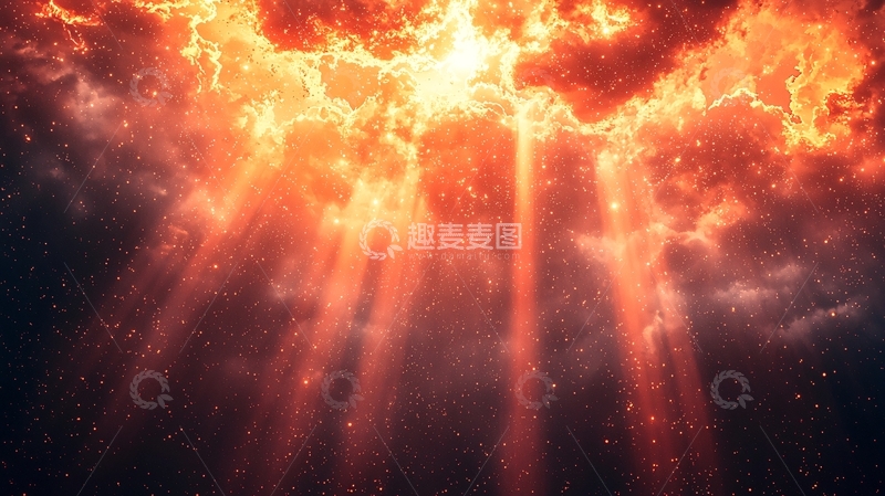 高清大图下载【趣麦麦图】燃烧的云层