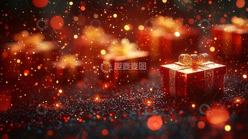 高清大图下载【趣麦麦图】红色礼物盒