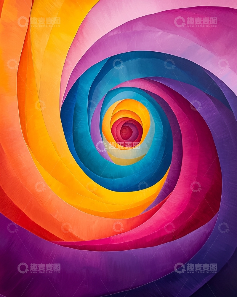 高清大图下载【趣麦麦图】彩色漩涡状抽象背景