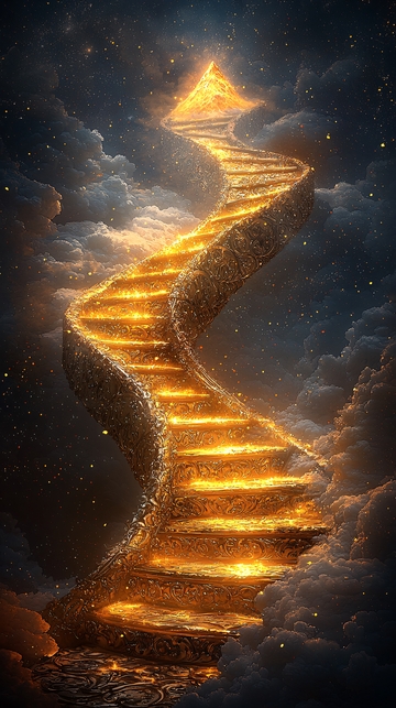 通往天堂的金光阶梯