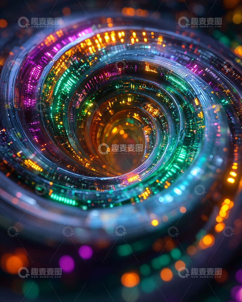 高清大图下载【趣麦麦图】炫彩螺旋光路