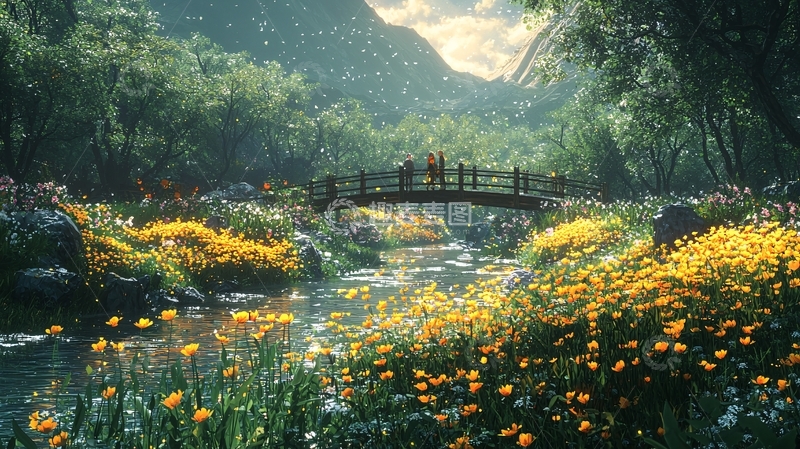 高清大图下载【趣麦麦图】仙境般的小桥流水人家