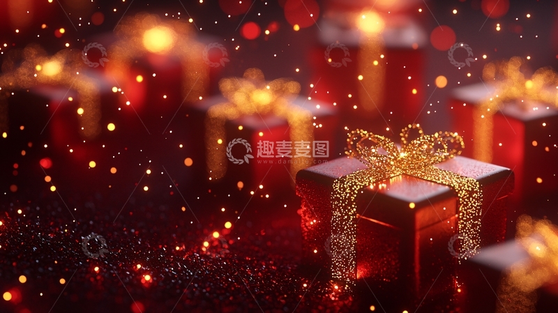 高清大图下载【趣麦麦图】红色礼物