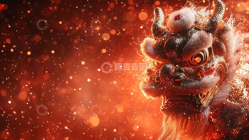 高清大图下载【趣麦麦图】新年舞狮