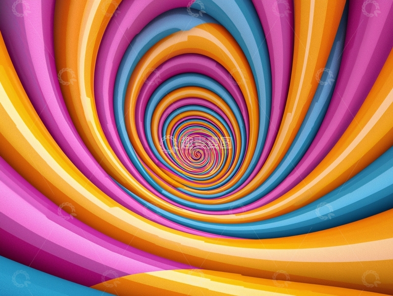 高清大图下载【趣麦麦图】彩色螺旋隧道