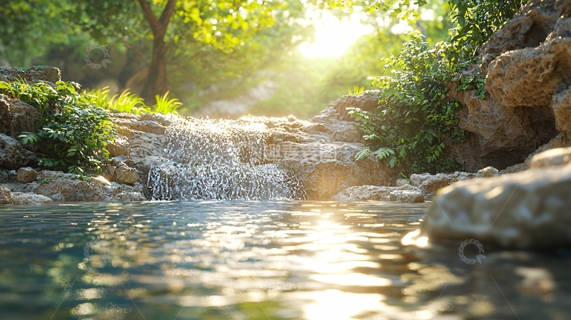 高清大图下载【趣麦麦图】阳光下的溪流