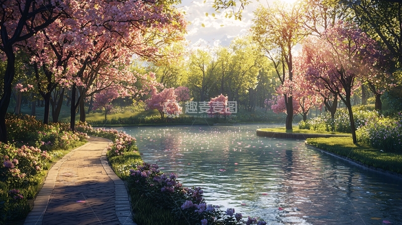 高清大图下载【趣麦麦图】春日公园小路