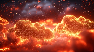 燃烧的火焰云彩