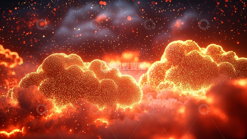 高清大图下载【趣麦麦图】燃烧的火焰云彩