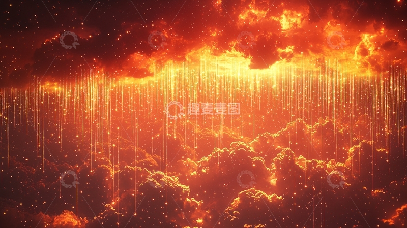 高清大图下载【趣麦麦图】燃烧的火焰云