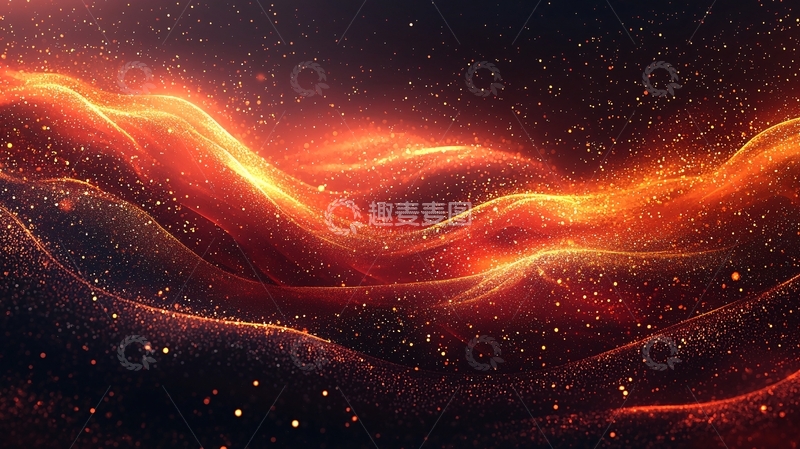 高清大图下载【趣麦麦图】流动的火焰粒子效果图