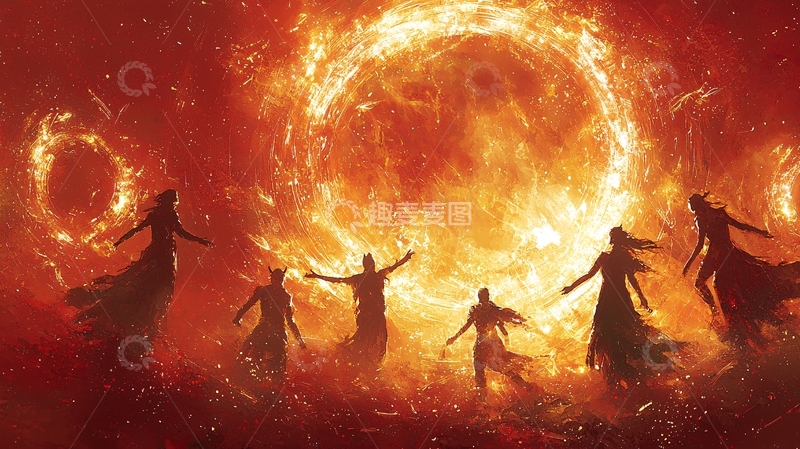 高清大图下载【趣麦麦图】火焰环