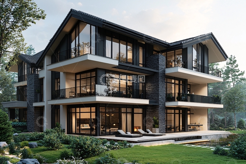 高清大图下载【趣麦麦图】现代风格别墅