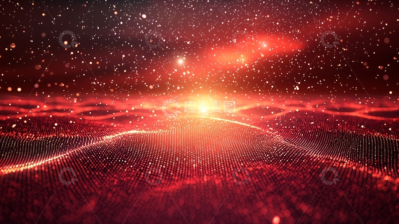 高清大图下载【趣麦麦图】红色宇宙星云