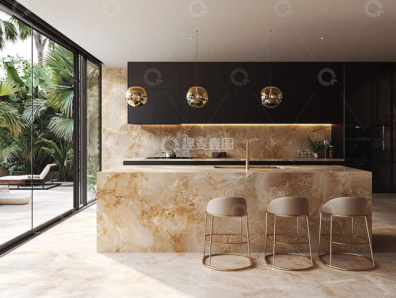 高清大图下载【趣麦麦图】现代极简风格厨房设计