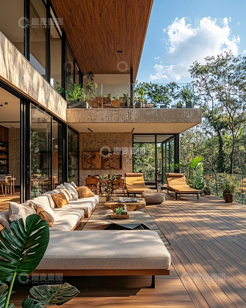 高清大图下载【趣麦麦图】现代简约户外阳台设计