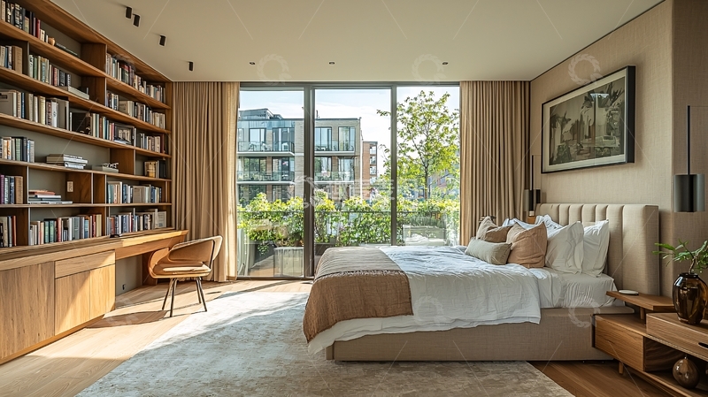 高清大图下载【趣麦麦图】现代简约卧室设计110