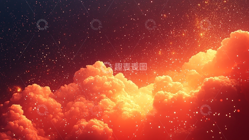 高清大图下载【趣麦麦图】火烧云