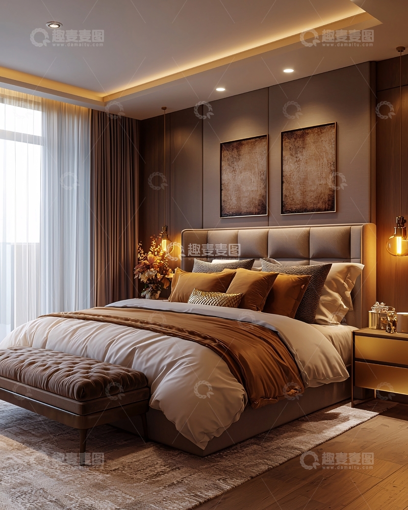 高清大图下载【趣麦麦图】现代轻奢卧室设计