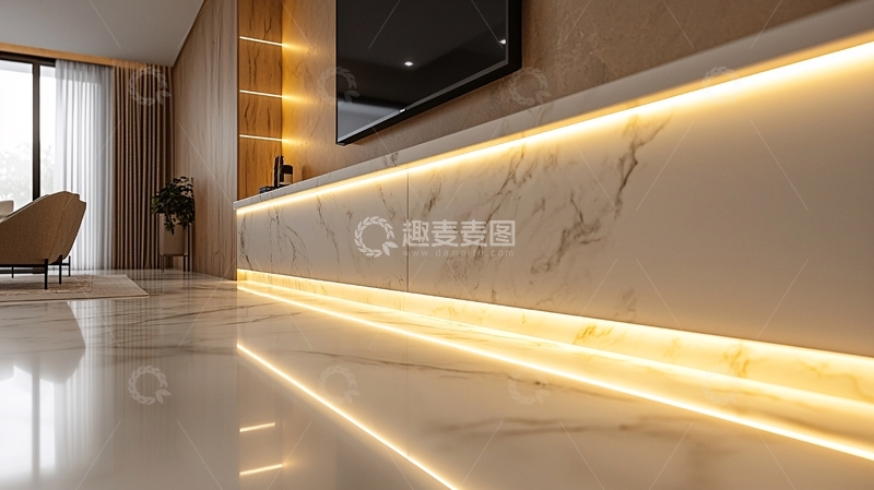 高清大图下载【趣麦麦图】现代轻奢电视背景墙